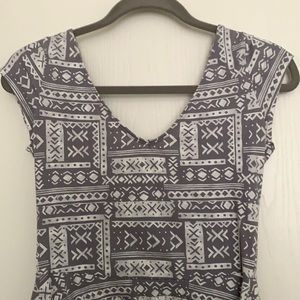 Grey and White Hollister Dress